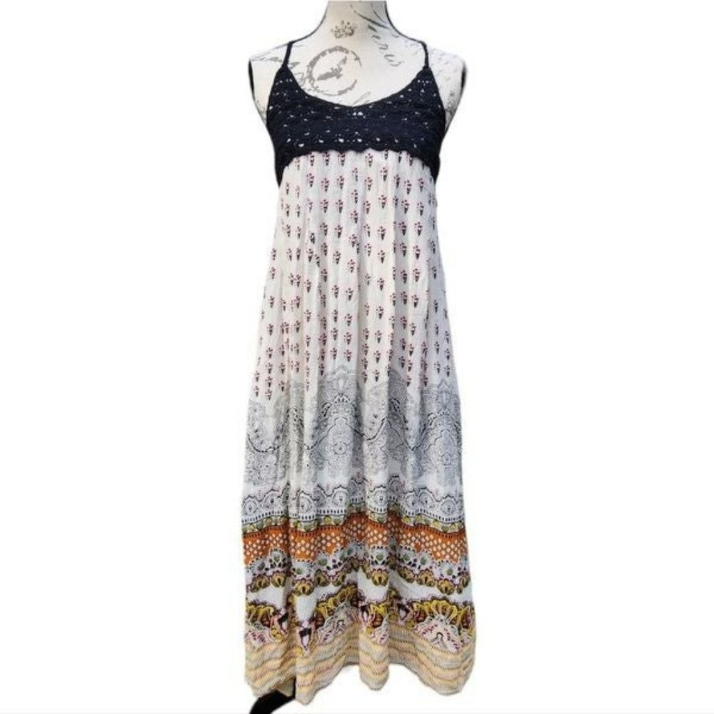 Anthropologie - RAGA - Boho Coral Cay Maxi Dress NWT Small